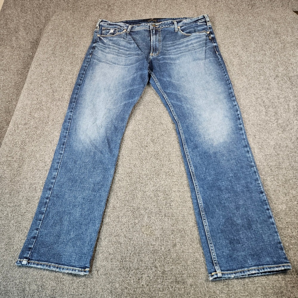 Silver Jeans Co Eddie Relaxed Fit Straight Leg Jeans Mens W42 L34 Blue Denim